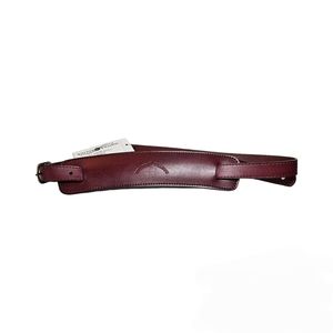 Walker & Williams Bourbon Red Guitar Strap Deluxe Suede Pad Extra Long